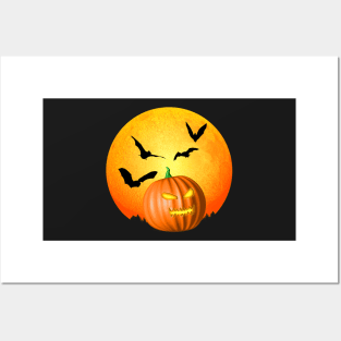 Jack O Lantern Happy Halloween Pumpkin Posters and Art